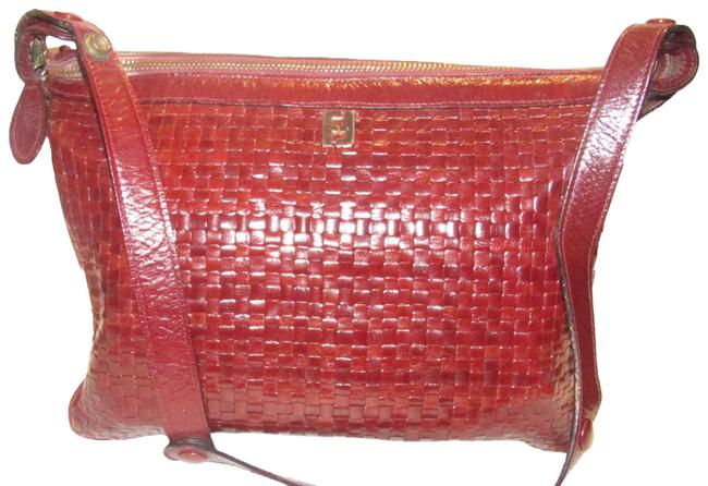 Fendi Vintage Purses Designer Purses Brown Woven Leather Shoulder Bag 