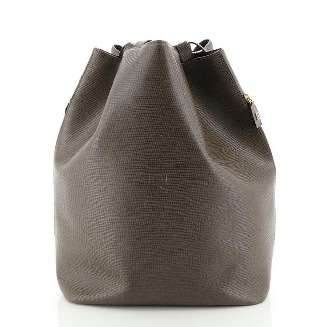 Fendi Vintage Sling Medium Brown Leather Shoulder Bag 