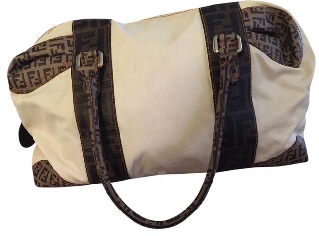 Fendi White Faux Leather Shoulder Bag 