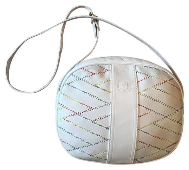 Fendi White Vibrant Stitched Cutie Leather Shoulder Bag 