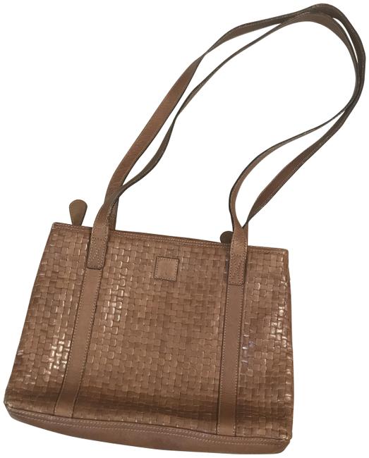 Fendi Woven Tan Leather Shoulder Bag 