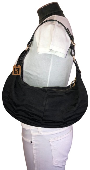 Fendi Zebra Canvas Shoulder Bag 