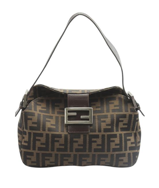 Fendi Zucca 148361 Brown Canvas Shoulder Bag 