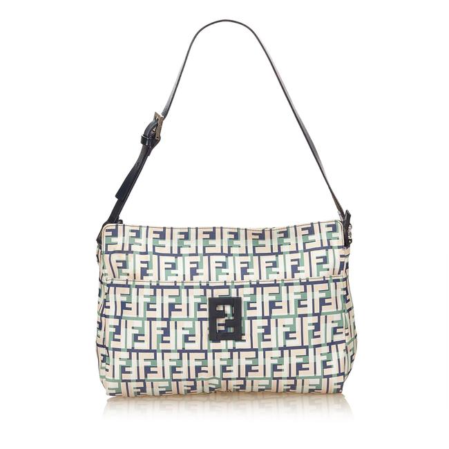 Fendi Zucca Blue Fabric X Nylon Shoulder Bag 