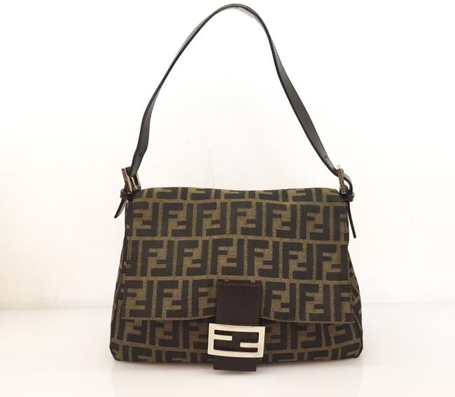 Fendi Mama Zucca Canvas Shoulder Bag 