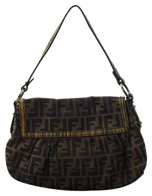 Fendi Zucca Chef Tote Handbag Monogram Shoulder Bag 