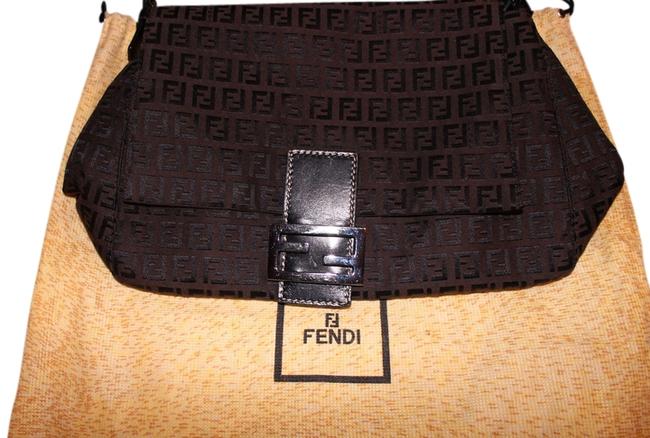 Fendi Zucca Dark Brown Shoulder Bag 