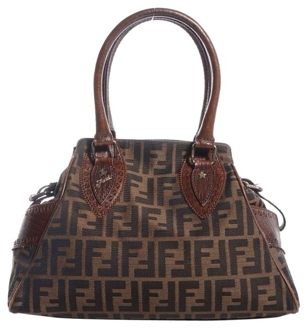 Fendi Zucca De Jour Medium Brown Shoulder Bag 