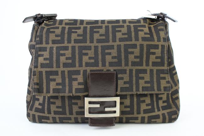 Fendi Zucca Ff Baguette Mamma 17fj928 Brown Monogram Canvas Shoulder Bag 