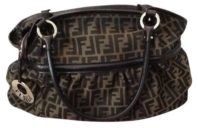Fendi Zucca Giant Chef Brown Fabric Shoulder Bag 