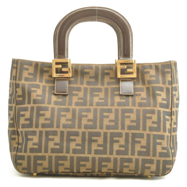 Fendi Zucca Khaki Nylon Shoulder Bag 