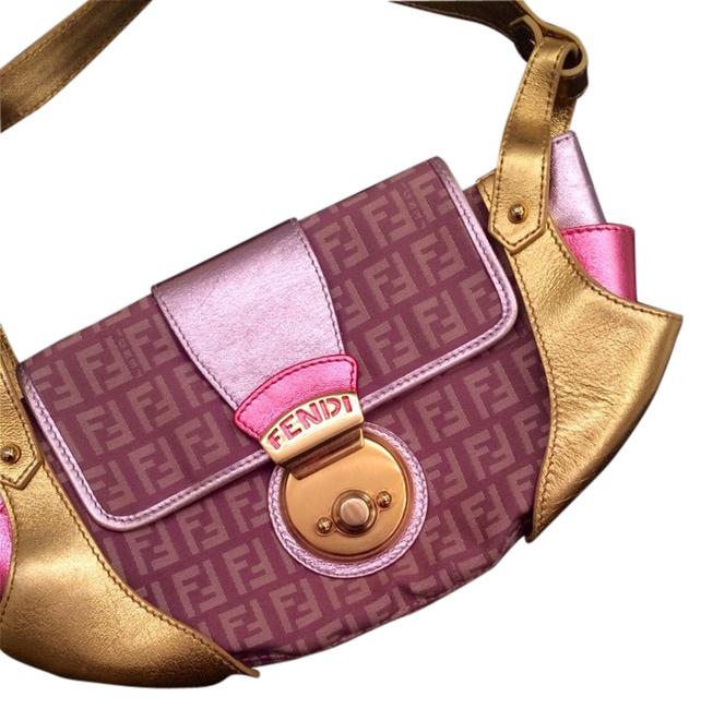 Fendi Zucca Lilac Shoulder Bag 