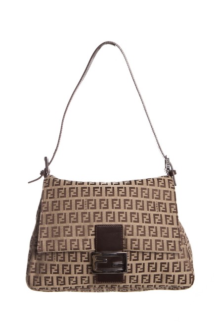 Fendi Zucca Mama Forever Handle Monogram Shoulder Bag 