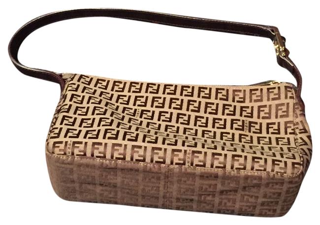 Fendi Zucca Print Brown &amp; Beige Shoulder Bag 