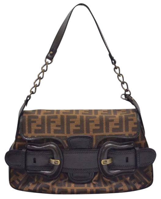 Fendi Zucca with Dustbag &amp; Proof Of Brown Monogram Canvas Shoulder Bag 