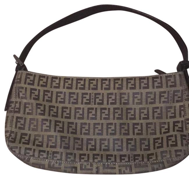 Fendi Zucchino Brown Shoulder Bag 