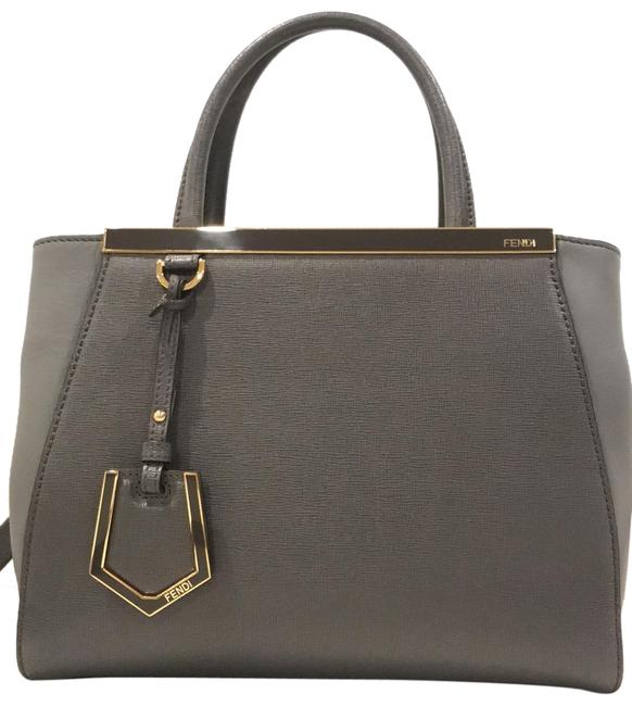 Fendi 2 Jours Medium Gray Tote 