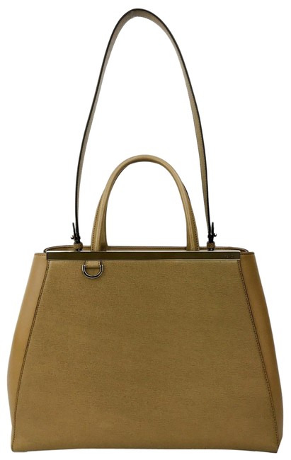 Fendi 2 Jours Satchel 28969 Brown Leather Tote 