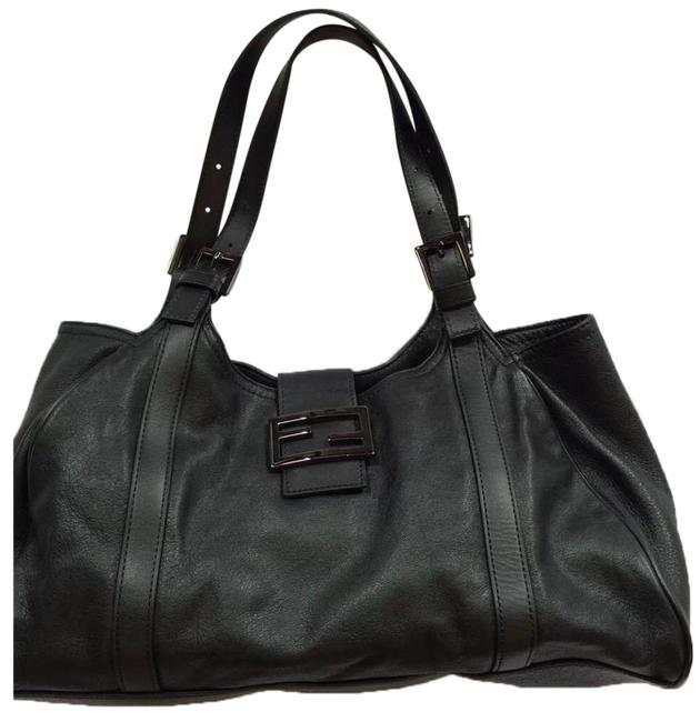 Fendi 271271 Black Leather Shoulder Bag 