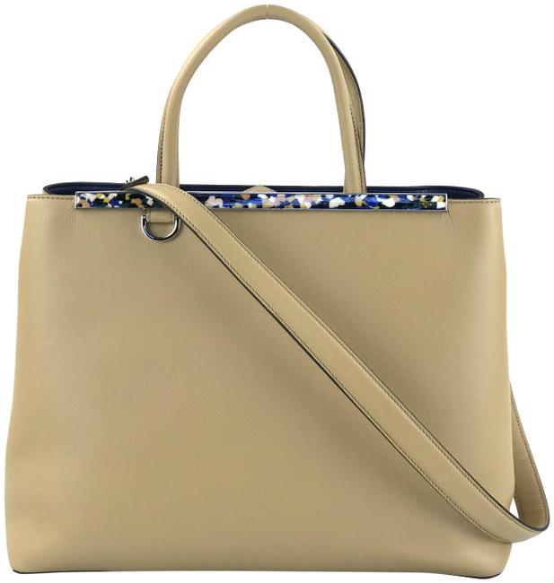 Fendi 2jours Medium Camel Leather Tote 