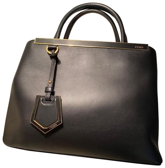 Fendi 2jours Petite Cowhide Leather Tote 