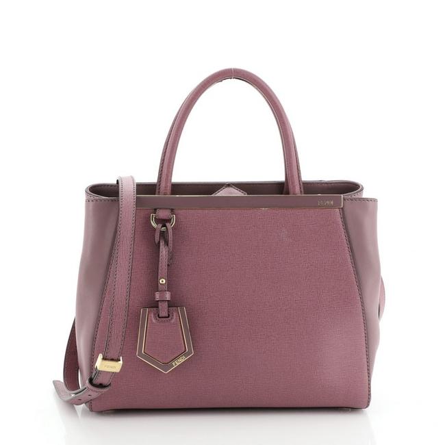 Fendi 2jours Petite Purple Leather Tote 