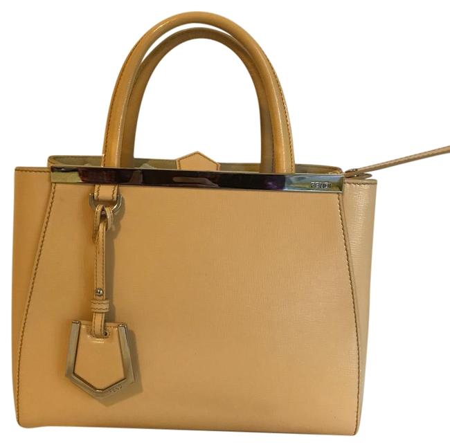 Fendi 2jours Petites Beige Leather Tote 