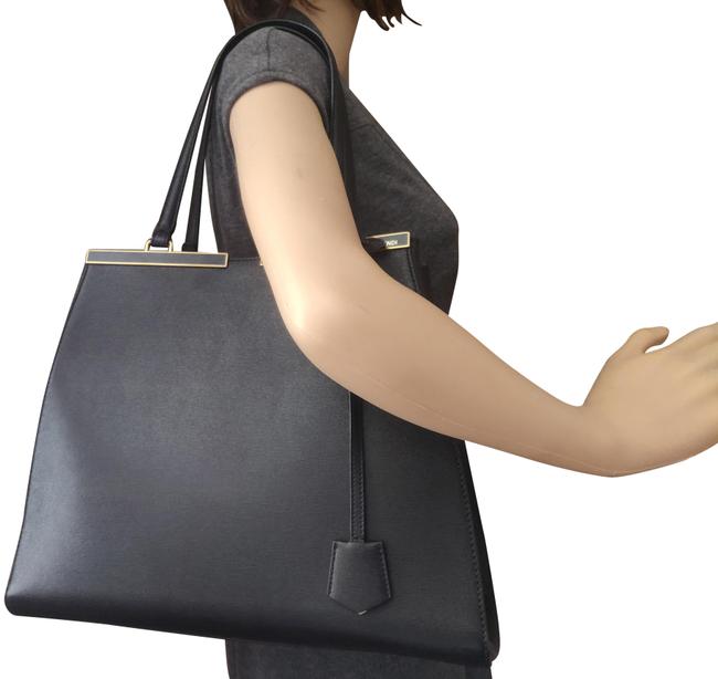 Fendi 3jours Black Leather Tote 