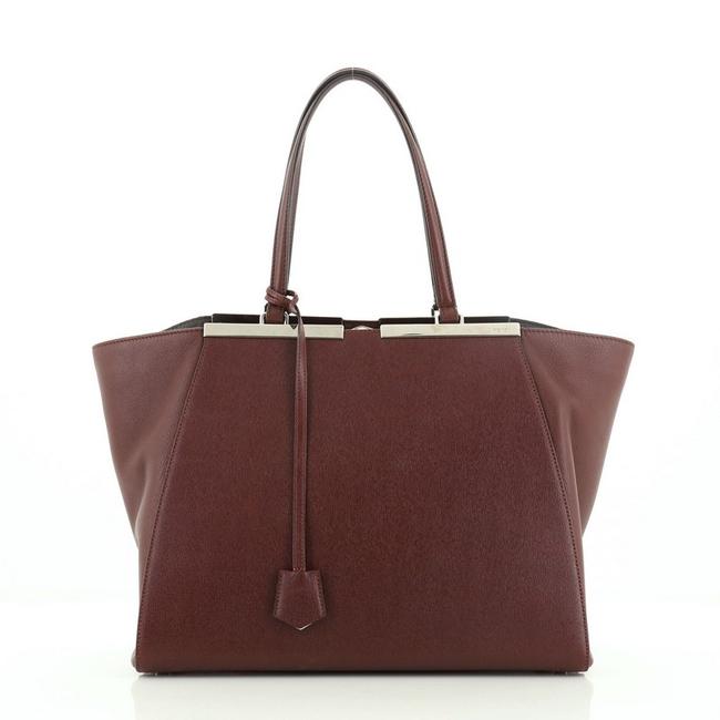 Fendi 3jours Large Red Leather Tote 