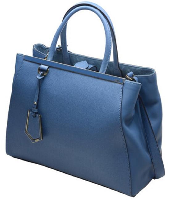 Fendi 8bh250 00d7e F0qf4 Blue Calfskin Leather Tote 
