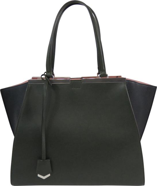 Fendi 8bh280 Trois 3jours Medium Prato Leather Tote 