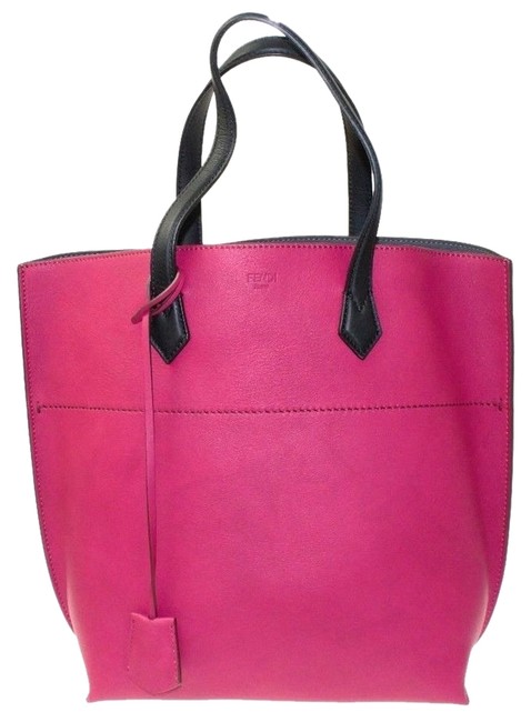 Fendi All In Shopping Pink Leather WeekendTravel Bag 