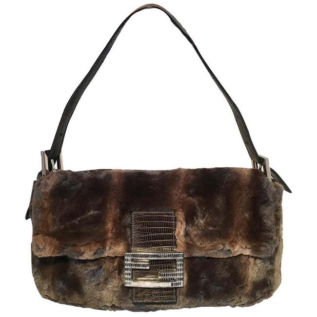Fendi &amp; Lizard Green Mink Fur Baguette 
