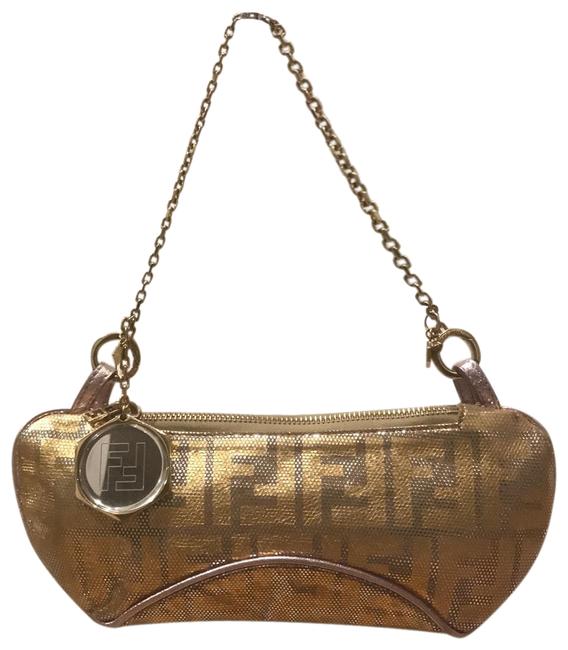 Fendi Gold Leather Baguette 