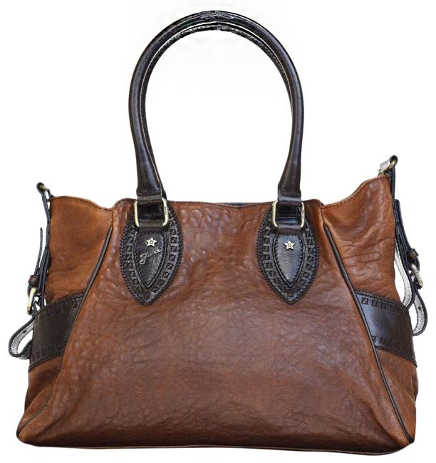 Fendi Bag Du Jour Star Hand In Italy Brown Leather Tote 