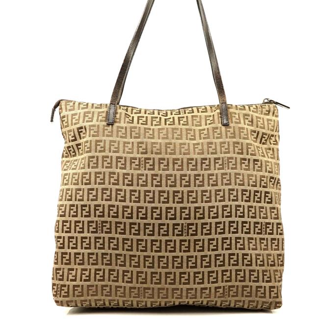 Fendi Bag Nylon #4257f12 Brown Tote 