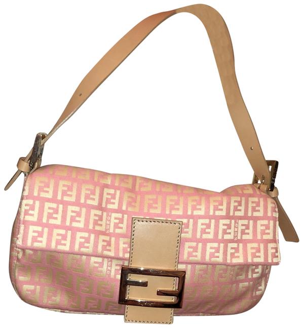 Fendi Clutch Bag. PeachPink PeachPink and Gold Baguette 