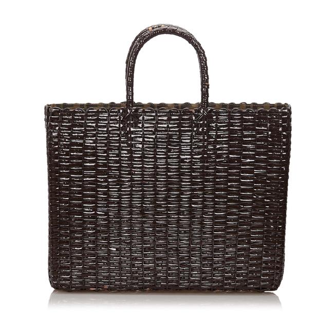 Fendi Bag Rattan Brown Natural Material Tote 