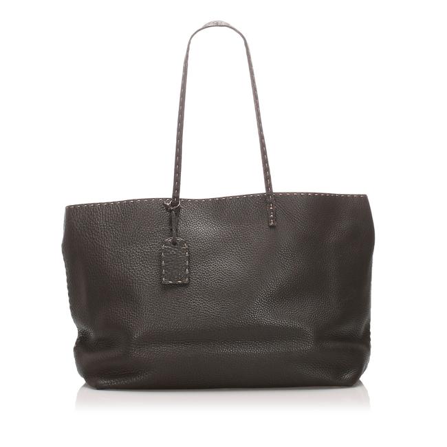 Fendi Bag Selleria Brown Leather Tote 