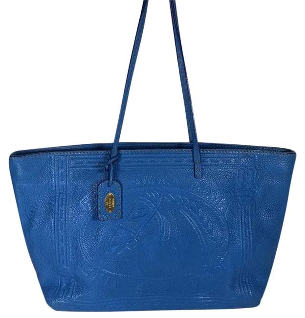 Fendi Bag Selleria Horse Blue Shoulder Leather Tote 
