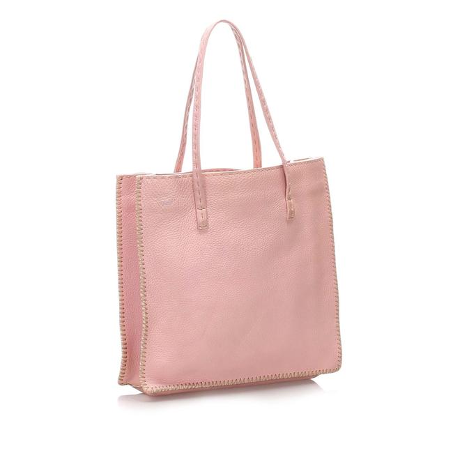 Fendi Bag Selleria Pink Leather Tote 