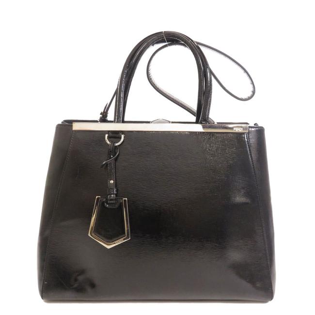 Fendi Bag Toujour Women's Black Patent Leather Tote 