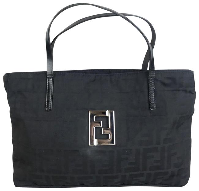 Fendi Bag Zucca Black Nylon Tote 
