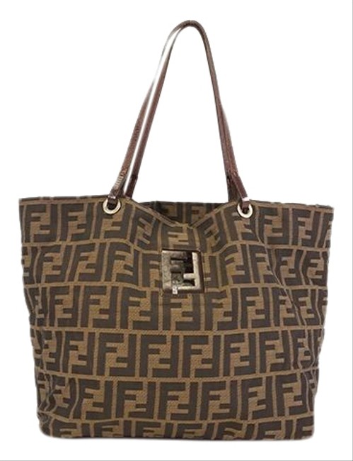 Fendi Bag Zucca Women's Brown Canvas Tote 
