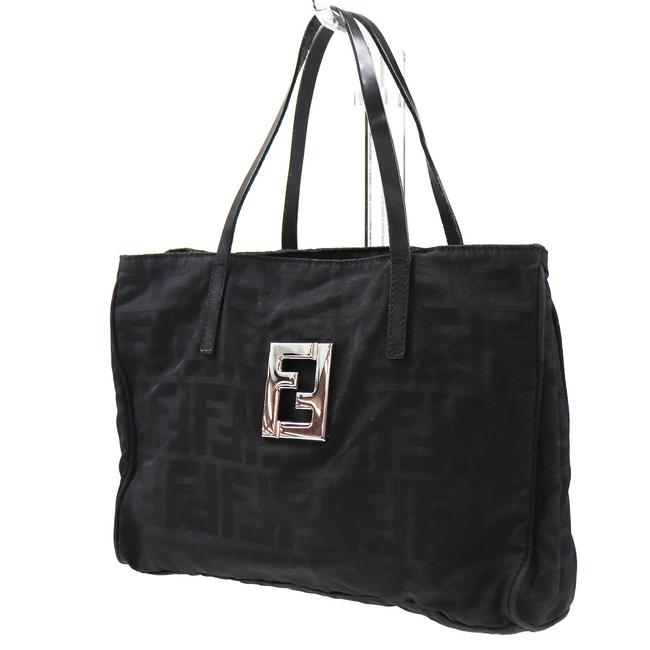 Fendi Baguette Monogram Hand Purse Brown Canvas Tote 