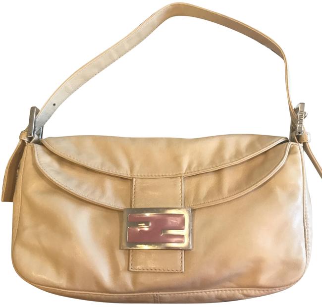 Fendi Baguette Tan Sheepskin Leather Shoulder Bag 