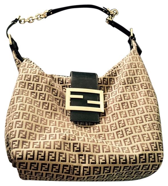 Fendi Beige and Black Shoulder Bag 