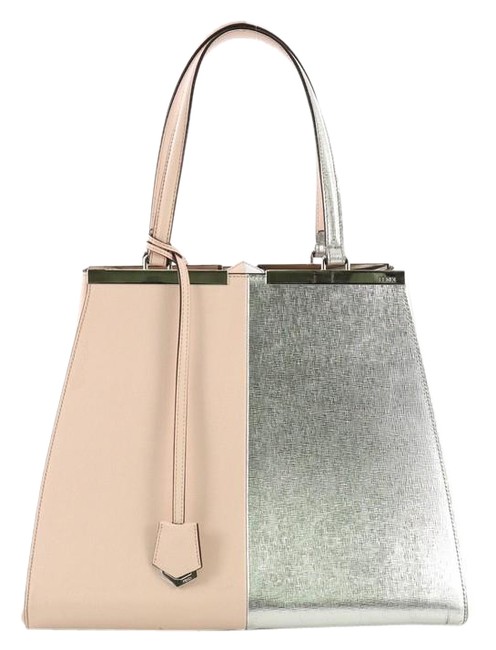 Fendi Bicolor 3jours Handbag Large Pink Leather Tote 