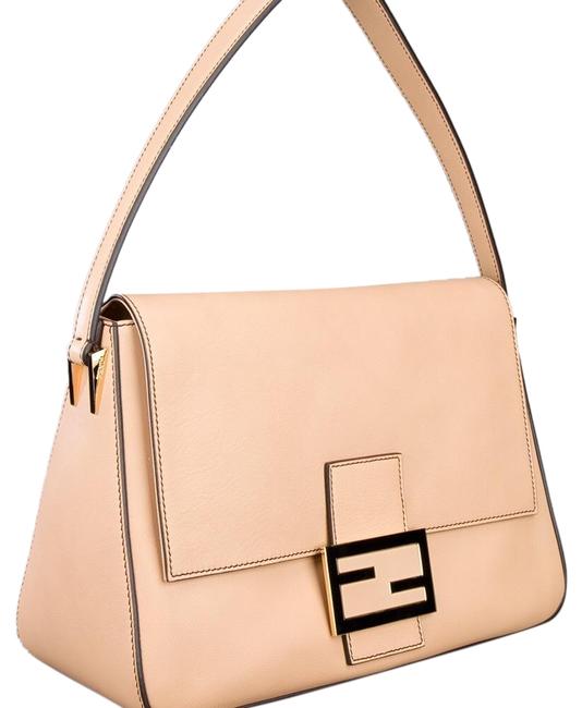 Fendi Big Mama Nude Leather Shoulder Bag 