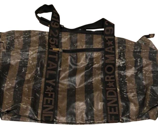 Fendi Black &amp; Gray WeekendTravel Bag 